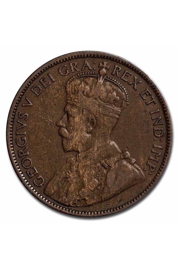 1913-1936 Newfoundland Large Cent George V Avg Circ