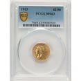thumbnail image 1 of 1913 $2.5 Indian Gold Quarter Eagle Coin PCGS MS63 - HAT521326001, 1 of 1