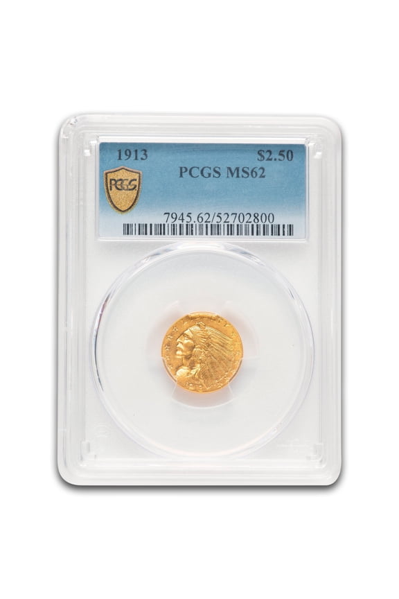 1913 $2.50 Indian Gold Quarter Eagle MS-62 PCGS