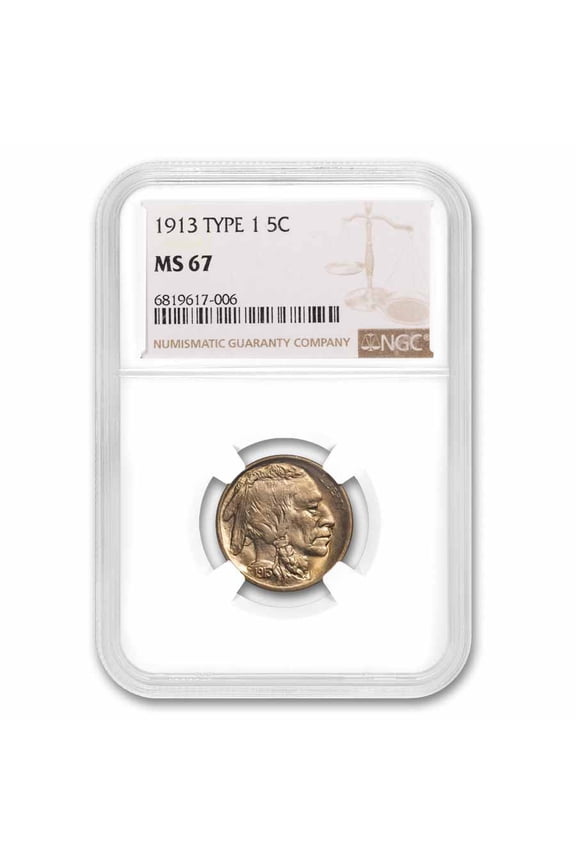 1913 Buffalo Nickel Type-I MS-67 NGC