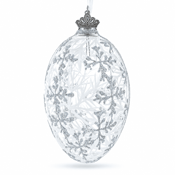 1913 Winter Royal Egg Glass Ornament 4 Inches