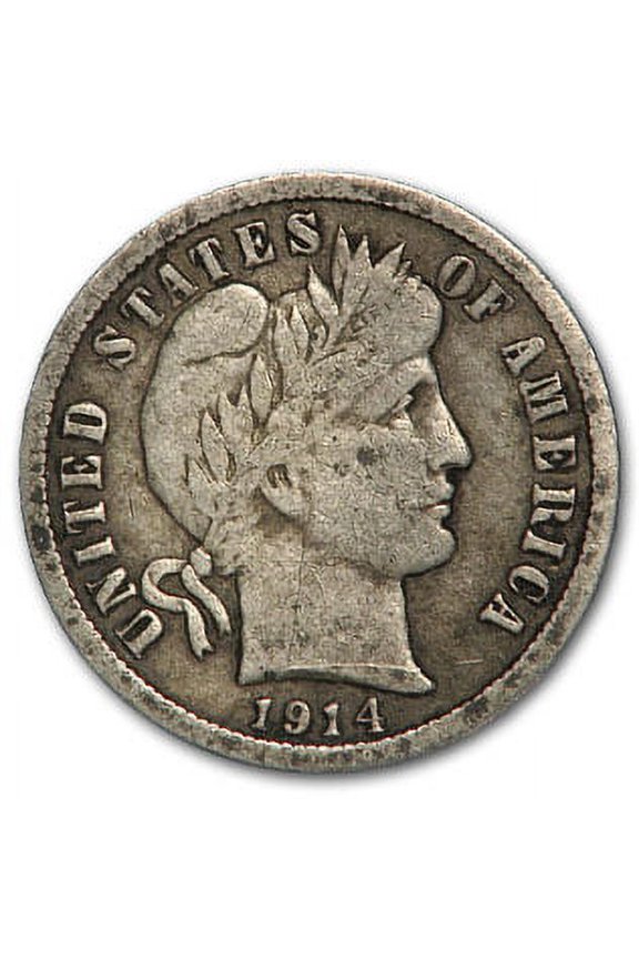 1914 Barber Dime VF