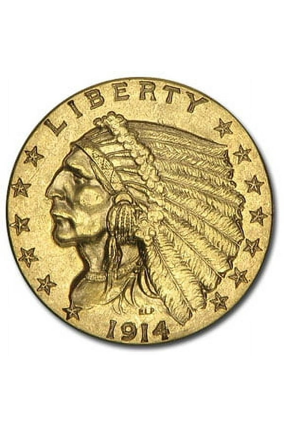 1914-D $2.50 Indian Gold Quarter Eagle AU