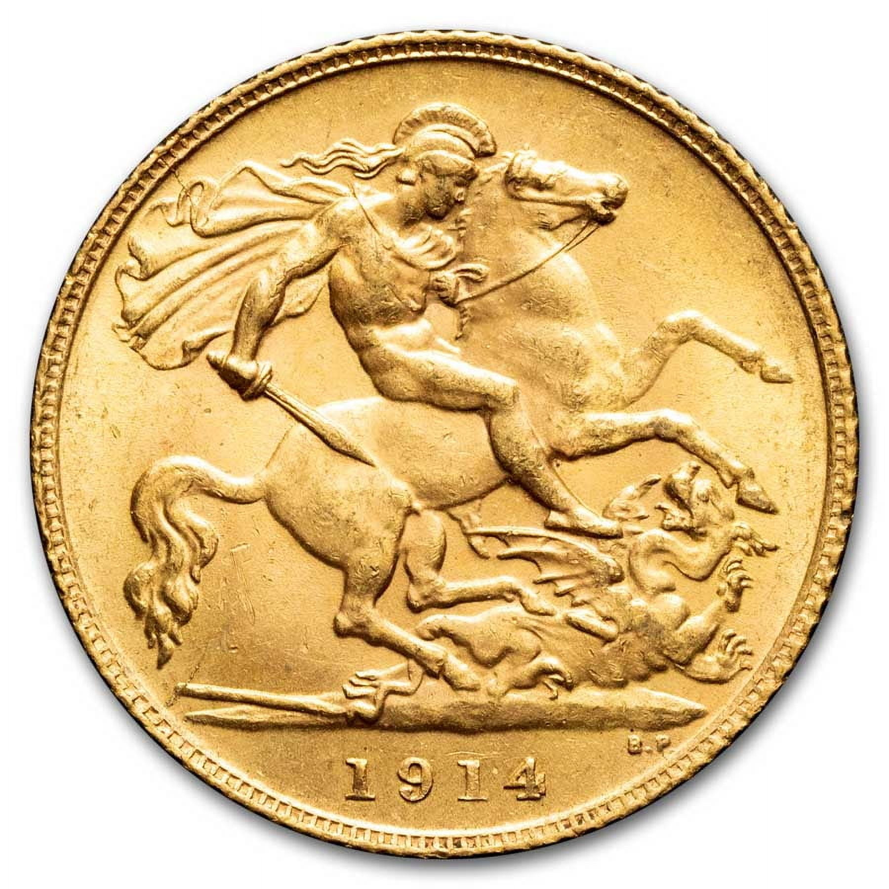 1914 Great Britain Gold Half Sovereign George V BU