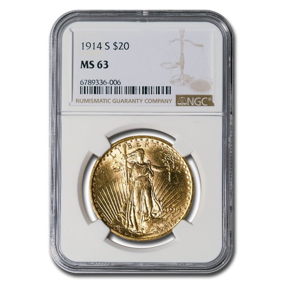 1914-S $20 St Gaudens Gold Double Eagle MS-63 NGC
