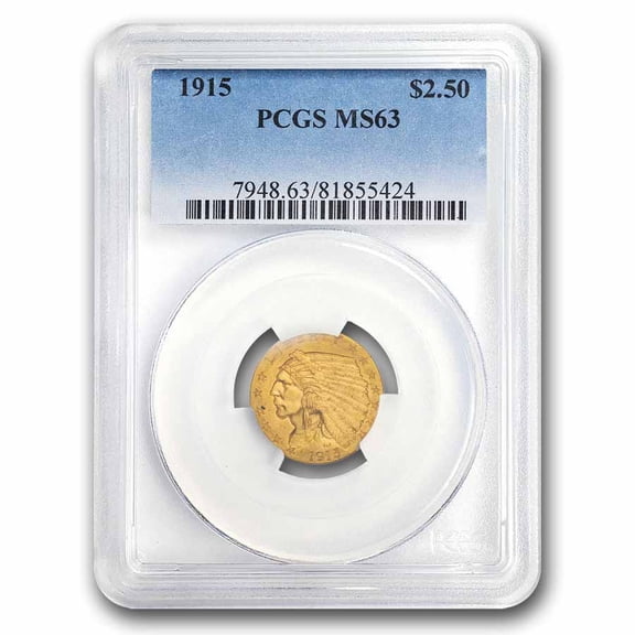 1915 $2.50 Indian Gold Quarter Eagle MS-63 PCGS