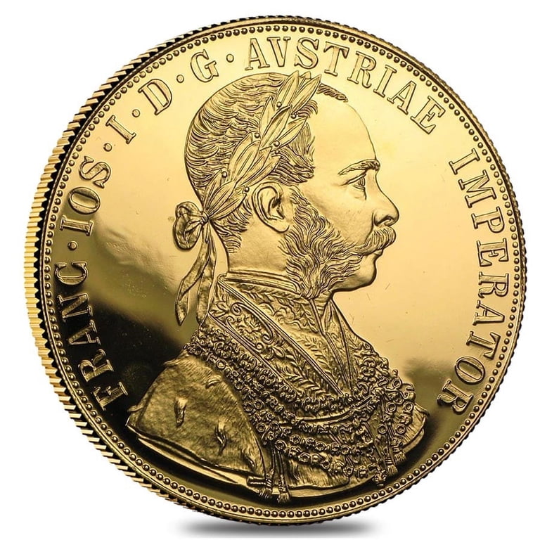 1915 Austrian Mint 4 Ducat Gold Restrike AU/BU Bullion Coin