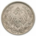 thumbnail image 1 of 1915-D German Empire Silver 1/2 Mark Wilhelm II BU, 1 of 2