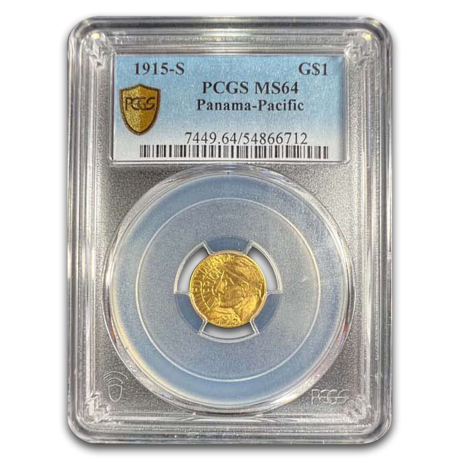 1915-S Gold $1.00 Panama-Pacific MS-64 PCGS