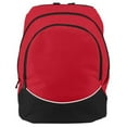 thumbnail image 1 of 1915A Large Tri-Color Backpack, Red - All, 1 of 1