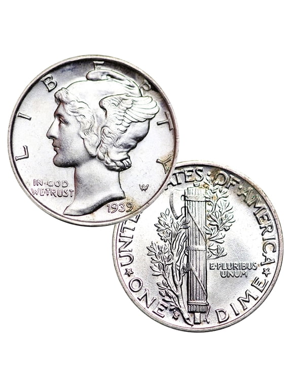 USA 1916-1945 90% Silver Mercury Dimes Coin - Brilliant Uncirculated Mixed Date