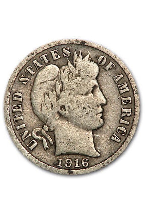 1916 Barber Dime Good/VG