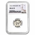 thumbnail image 1 of 1916 Mercury Dime MS-62 NGC (FB), 1 of 3