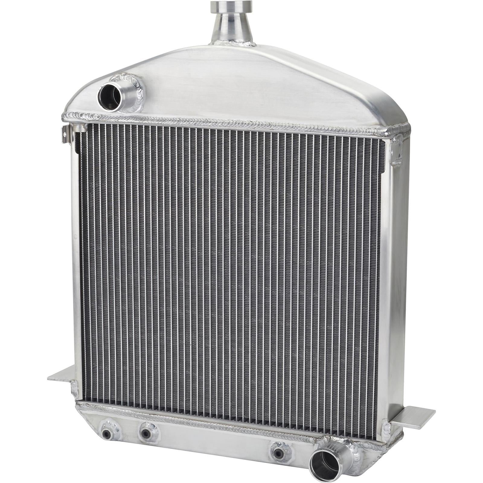 WRCRAD 24" X 19" Aluminum 2-Row Universal Radiator – Fits Chevy Small Block / Big Block, Crossflow, 100% Leak Tested