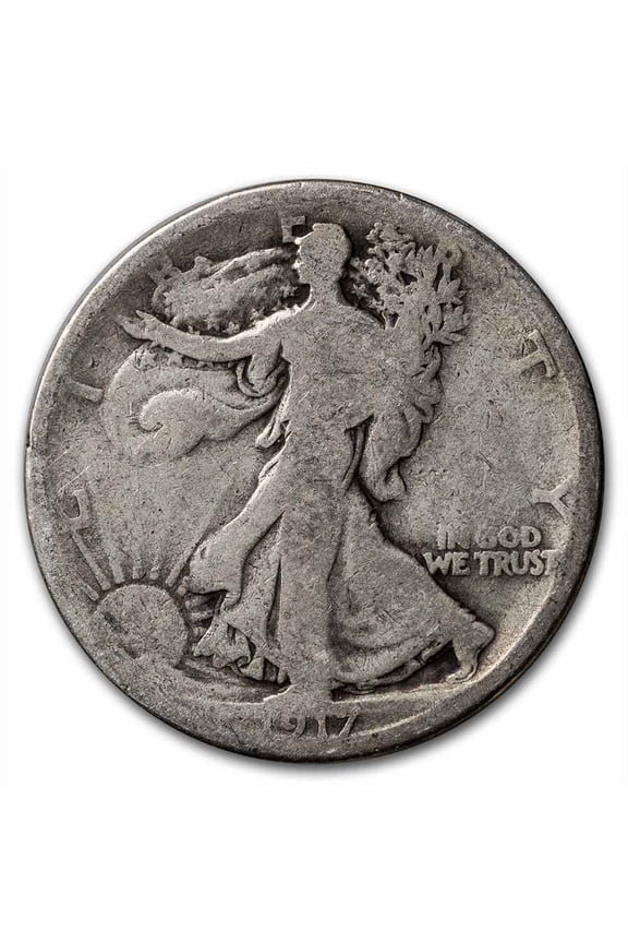 1917-D Rev Walking Liberty Half Dollar AG