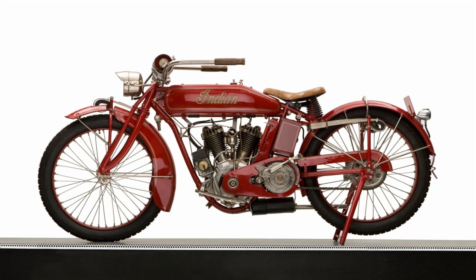 1917 Indian 7hp Powerplus motorcycle Canvas Art - Panoramic Images (24 x 40)