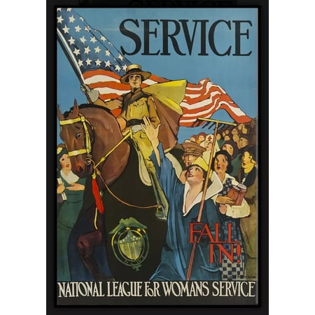1917 National League for Women?s Service WW1 World War 1 Poster Print Wall Art 11 x 17 Inch Poster