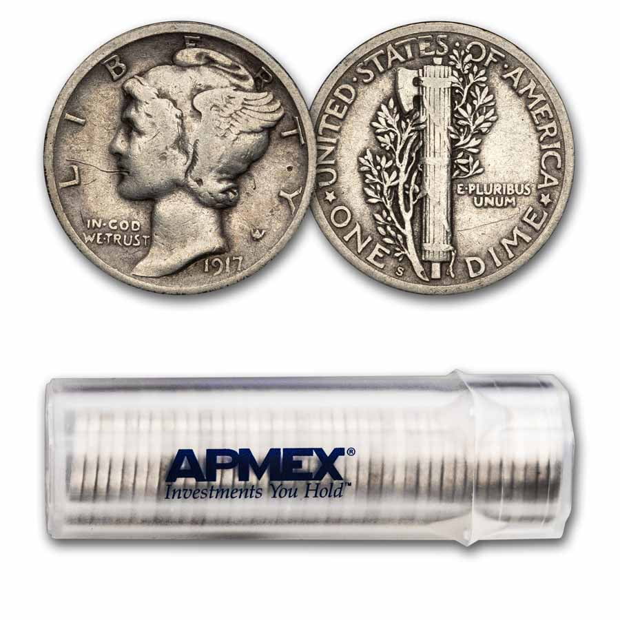 マーキュリーダイム アメリカ 銀貨 50枚セットMercury dime 1941 - 1945 Silver Mercury Dime set -T8 | eBay