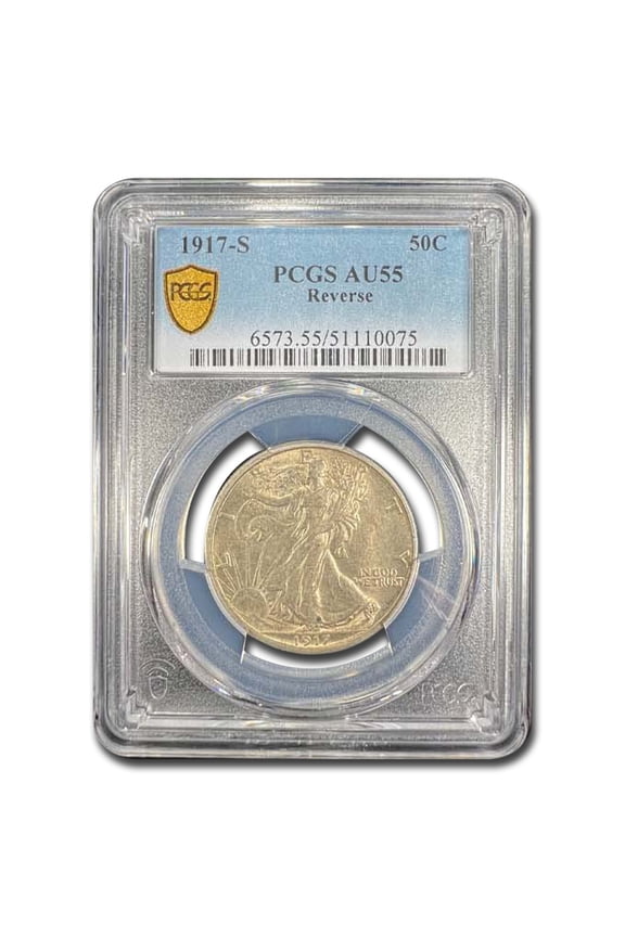 1917-S Reverse Walking Liberty Half Dollar AU-55 PCGS