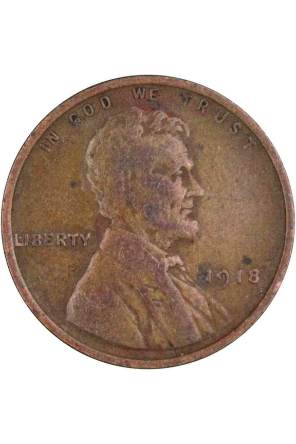 1918 Lincoln Wheat Cent VF Very Fine Bronze Penny 1c Coin Collectible