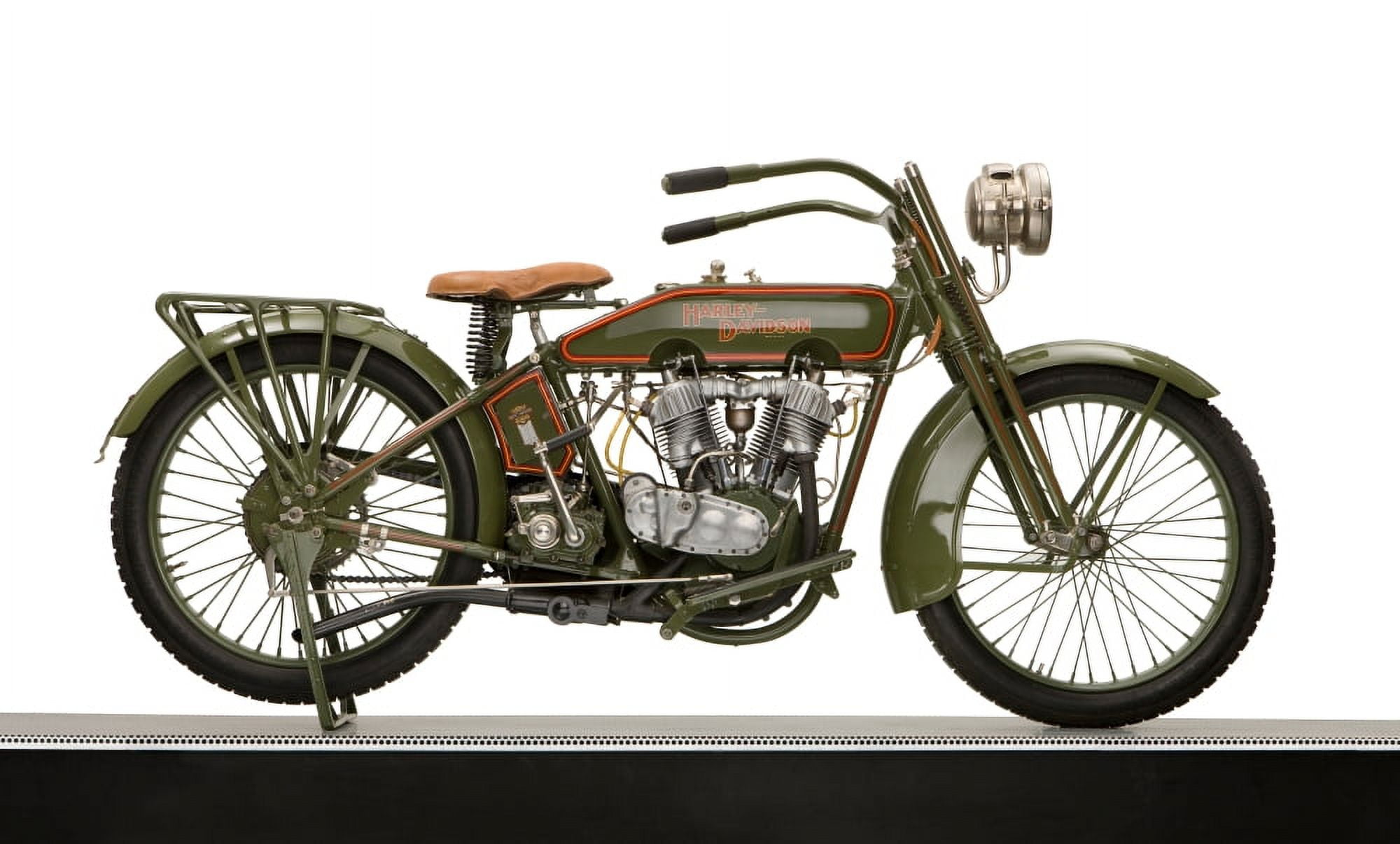 1919 Harley Davidson motorcycle Canvas Art - Panoramic Images (12 x 20)