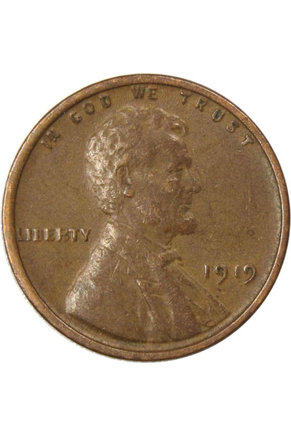 1919 Lincoln Wheat Cent XF EF Extremely Fine Bronze Penny 1c Coin Collectible