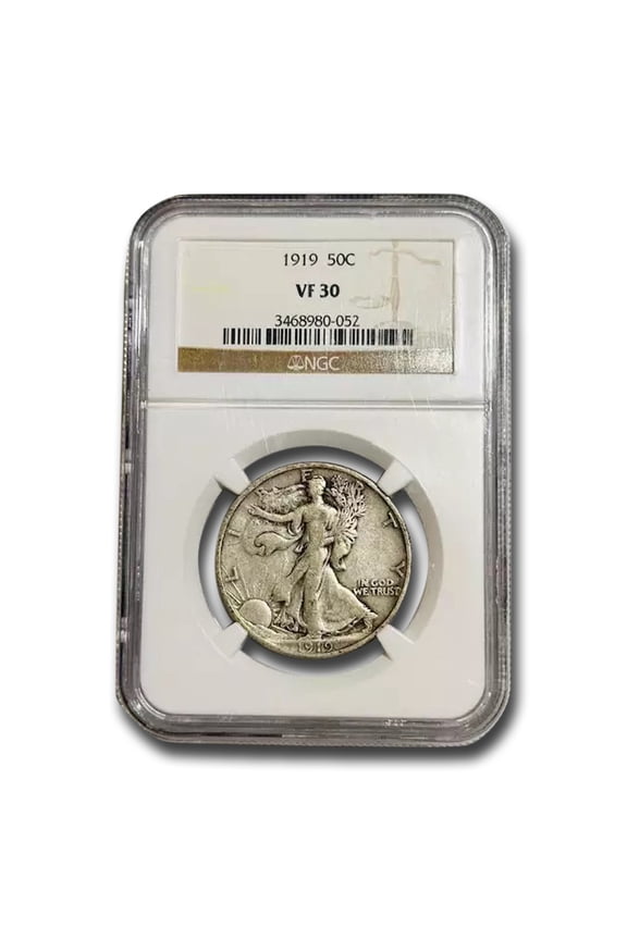 1919 Walking Liberty Half Dollar VF-30 NGC