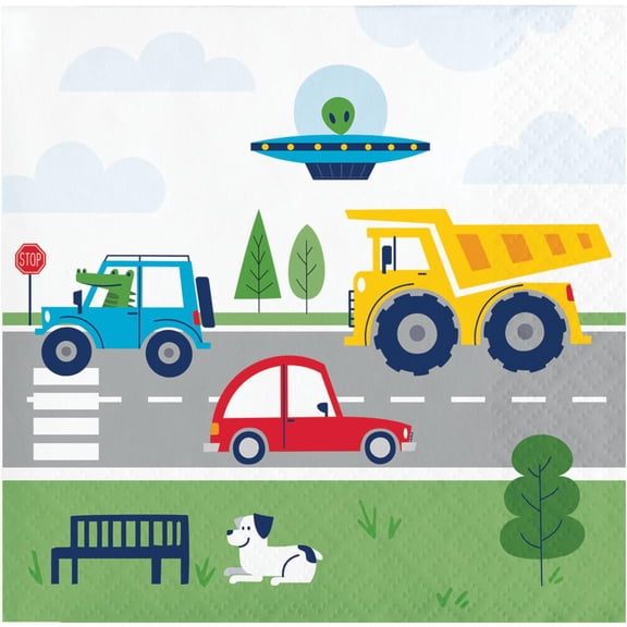192/Case Bulk Transportation Time City Life Paper Beverage Napkins