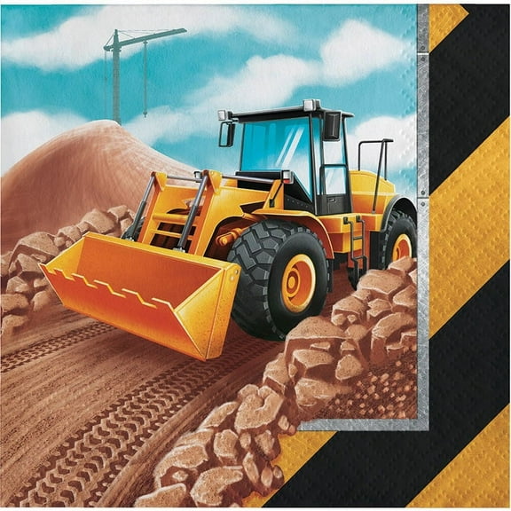 192 Count Bulk Pack Big Dig Construction Beverage Napkins