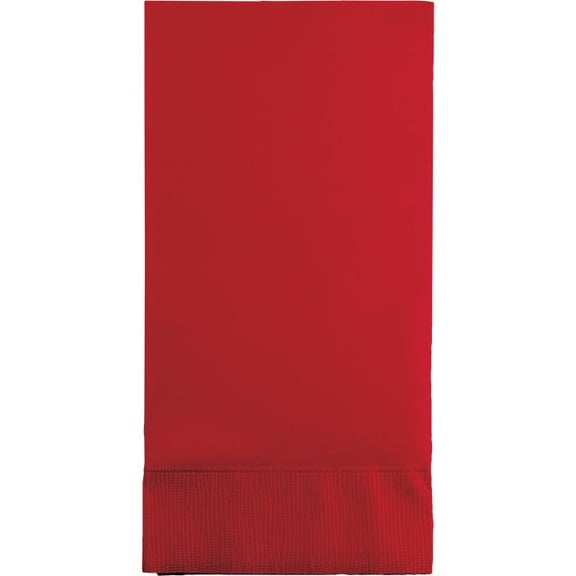 192/Case Bulk Classic Red 3 Ply Guest Towels