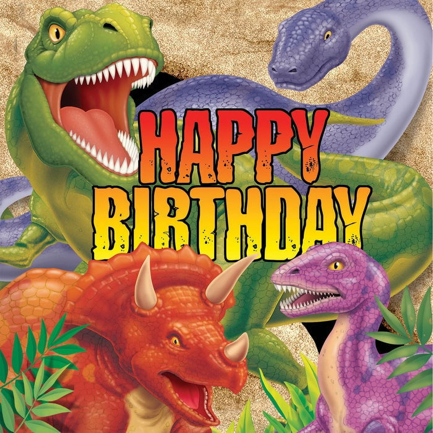 192 Count Bulk Pack Dino Blast Happy Birthday Luncheon Napkins