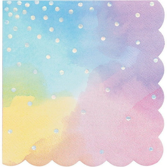 192/Case Bulk Iridescent Party Beverage Napkins