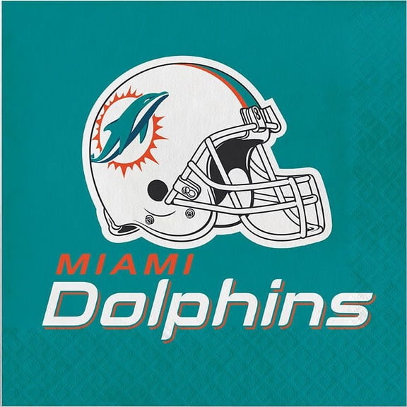 192 Count Bulk Pack Miami Dolphins Luncheon Napkins