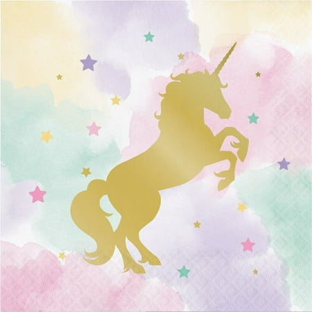 192 Count Bulk Pack Sparkle Unicorn Luncheon Napkins
