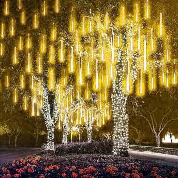 192 LEDs Meteor Shower Rain Tree String Lights 8 Tubes Garden Party Xmas Outdoor