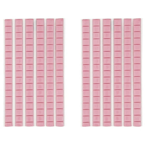 192 PCS Adhesive Poster Sticky Non- Mounting Reusable & Removable Wall Safe (Pink)