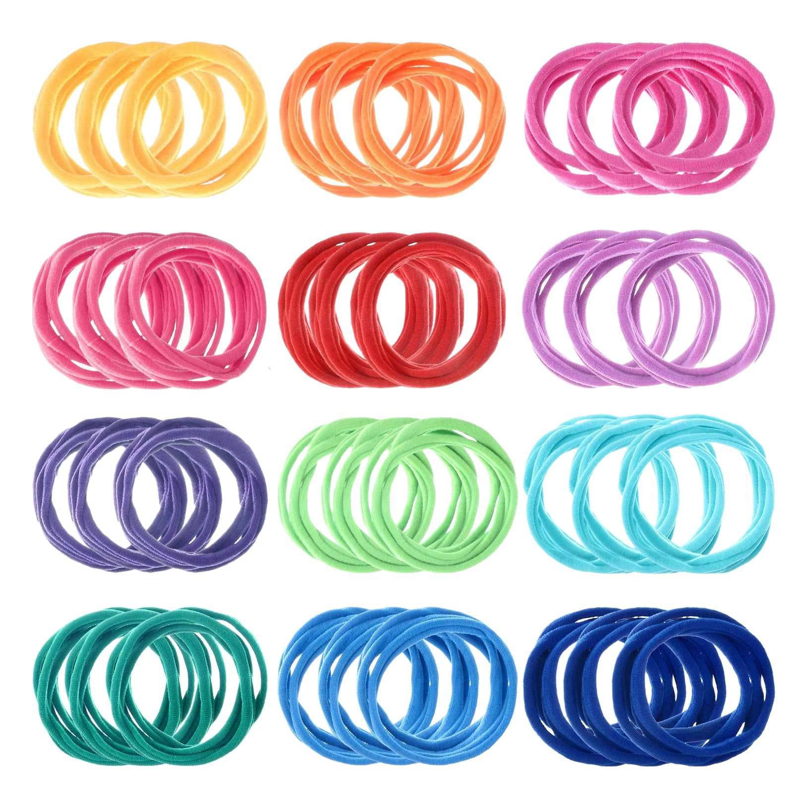 192 Pcs 7 Inches Potholder Loops Weaving Loom Loops Weaving Craft Loops  with 12 Colors for DIY Crafts Supplies A 