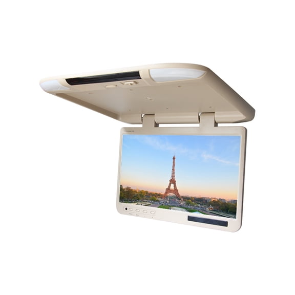 1920*1080 IPS Screen 22 Inch Car Roof Flip Down Mount Monitor MP5 Video Player For Bus Ceiling TV USB FM Output ,Stereo Speakers