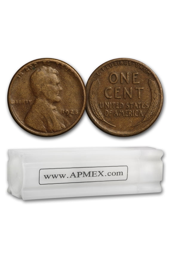 1920-1929 Wheat Cent 50-Coin Roll Avg Circ