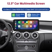 1920*720 Linux Multimedia 12.3 Inch Screen Wireless CarPlay Android Auto for Mercedes-Benz C Class W205 GLC V Class W447 2015-2018 NTG5.0