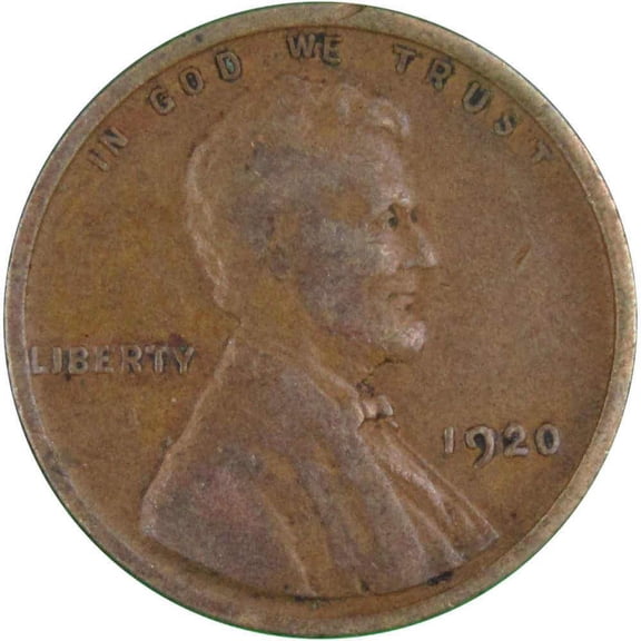1920 Lincoln Wheat Cent VF Very Fine Bronze Penny 1c Coin Collectible