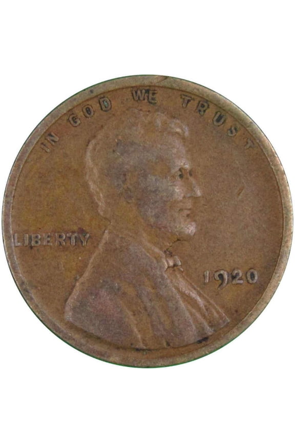 1920 Lincoln Wheat Cent VF Very Fine Bronze Penny 1c Coin Collectible