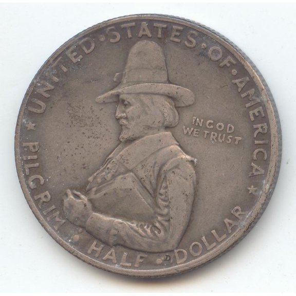 1920 Pilgrim Tercentenary Commemorative Half Dollar, XF