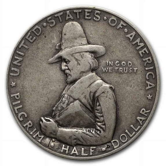 1920 Pilgrim Tercentenary Half VF