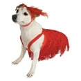 thumbnail image 1 of Flapper Pet Dog Costume Size XL 24-26 With Fringed Dress And Feather Headpiece, 1 of 2