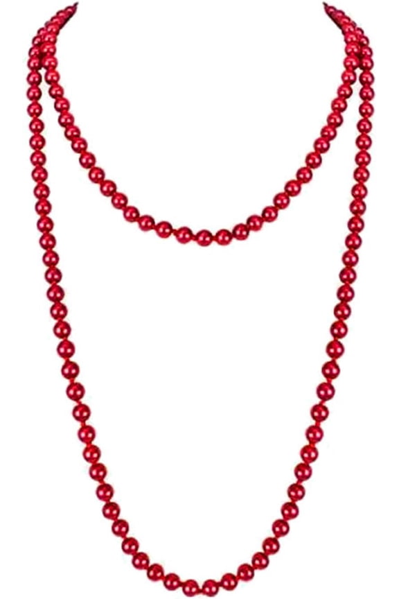 1920S Flapper Faux Pearls Long Beaded Necklace, Gatsby Ballgown Cosplay Necklace, Old School Vintage Layered Pearls Necklace For Women Prom Jewelry[o4643]