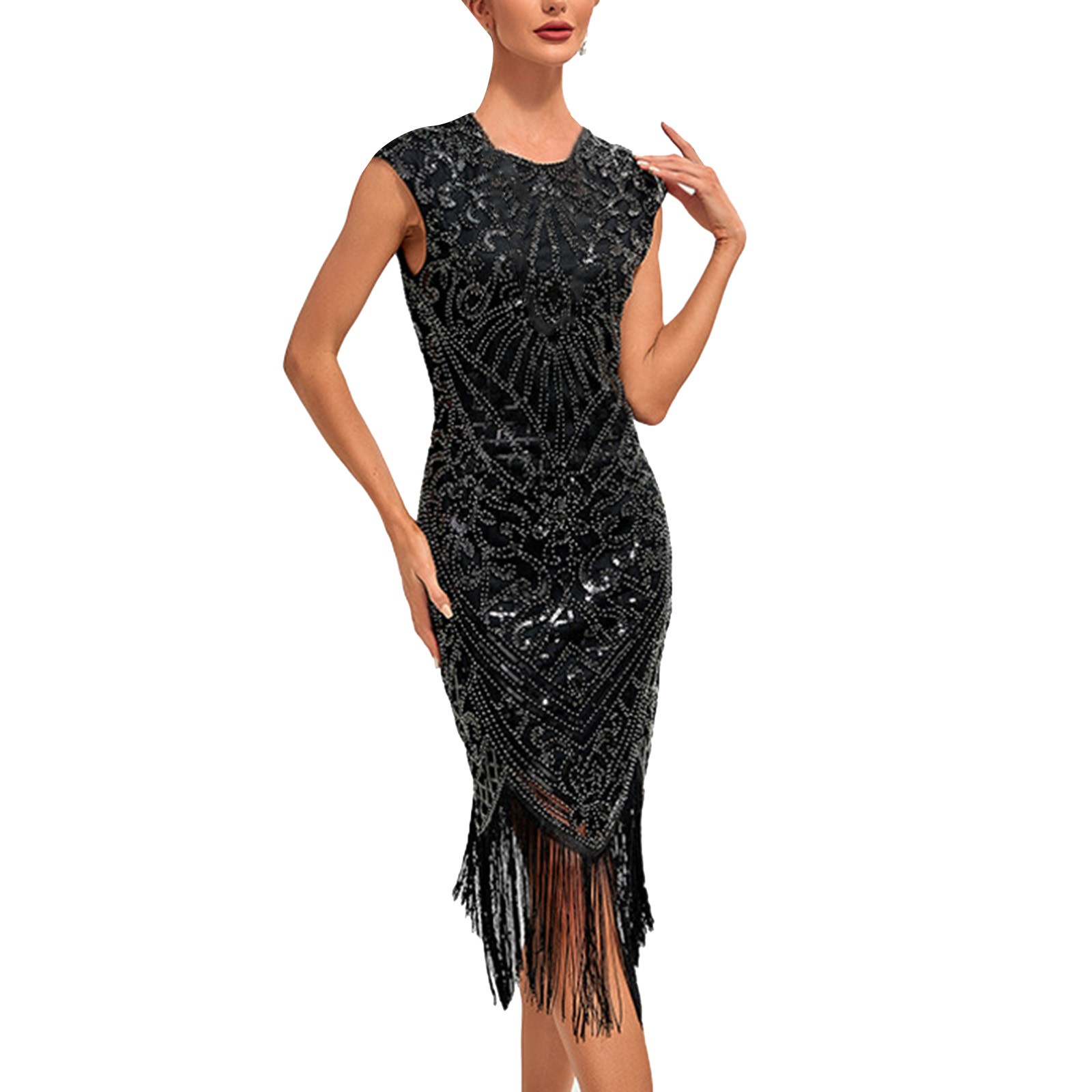 1920S Knee Length Flapper formal Dresses for Women Short Length Party ...