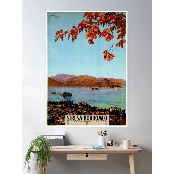 1920S Lake Maggiore Stresa Italian Travel Ad Poster , Poster Print Only