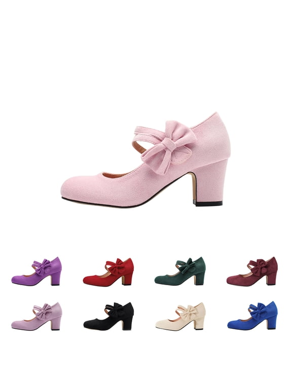 1920S Shoe for Women Vintage Mary Janes Lace Up Bridal Shoes Closed Toe Dress Shoe Chunky Heel Pumps Wedding Shoes, 36