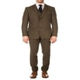 thumbnail image 1 of 1920s 1910s Peak Blinder Custom Vested Suit Vintage Slim Fitted Blazer And Pants And Vest Cognac, 1 of 1